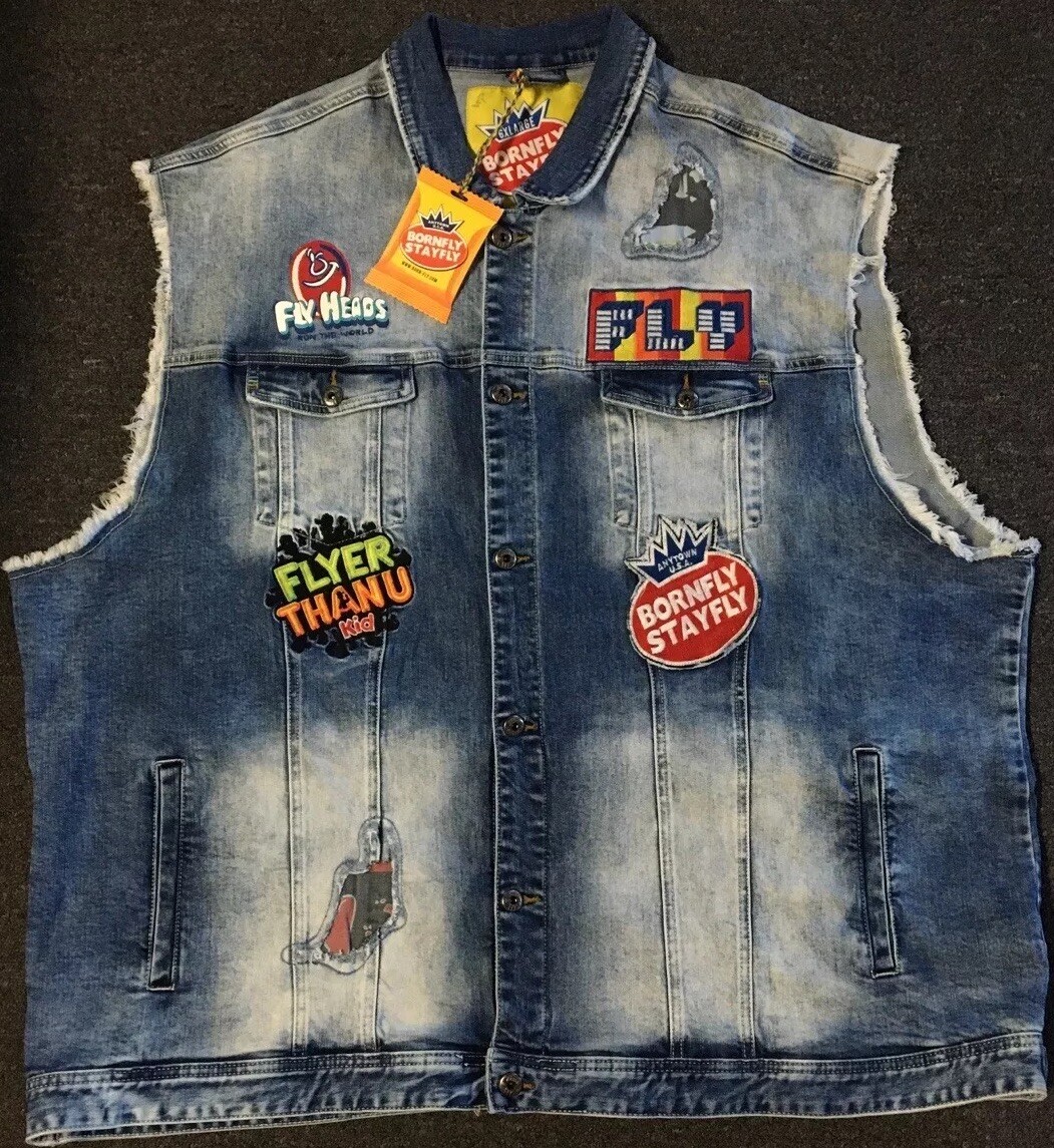 Denim Jacket Chaqueta Mezclilla Hombre Sin Manga Manga Corta