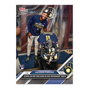 2024 Topps Now 721 Jackson Chourio GW Run to Lead to Post Season -Free Shipping - Picture 1 of 2