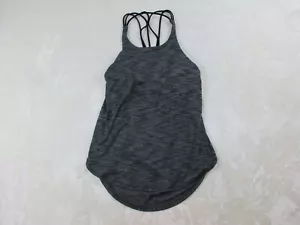 Lululemon Shirt Womens 6 Gray Raise The Barre Tank Bra Draped Top Ladies - Picture 1 of 9