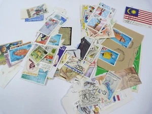 Mixed lot of stamps. Assorted Transport, Olympics, Animals. Approx 100 stamps. - Picture 1 of 5