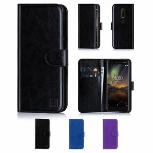 LEATHER CASE COVER FOR Nokia  1 / 2.1 /5.1/ 7.1 /8.1/4.2/3.2/7.2 G10 G11 X30 G60 - Picture 1 of 17