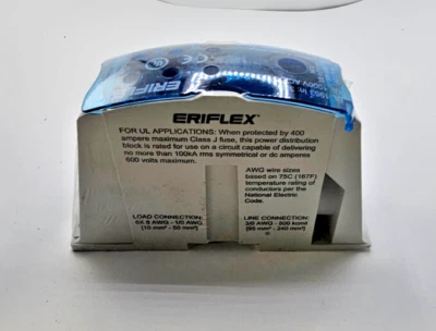 Bloque de distribución nVent ERIFLEX 569201, polo único, 380A, UL, 1 línea, 6 cargas C Foto 1 de 4