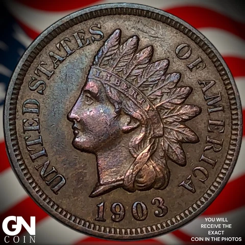 1903 Indian Head Cent Penny  Q7849 Cover
