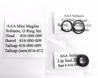 MAG-LITE 4 Pack- Authentic OEM "AAA” Solitaire Mini Maglite O-Ring Set