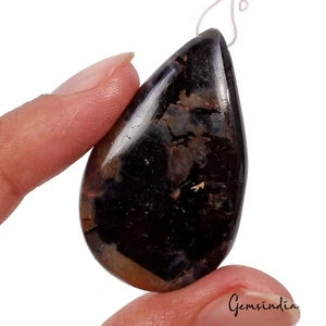 95.50 Ct Natural Untreated Brown Sapphire Pear Side Drilled Briolette Gemstone - Picture 1 of 5