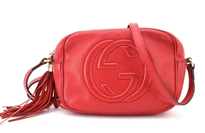GUCCI Soho Small Disco Crossbody Shoulder Bag Purse Pochette Leather Authentic - Image 1 of 4
