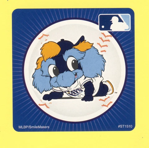 10 Tampa Bay Rays Mascot - Large Stickers - Major League Baseball Cover