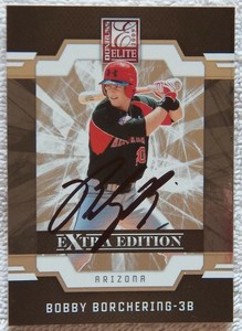 Houston Astros  Bobby Borchering Signed 2009 Donruss Elite Card Auto