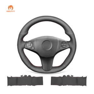 PU Leather Steering Wheel Cover for Mercedes Benz AMG C63 W204 C219 CLS E 63 W21 - Picture 1 of 9