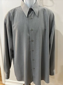 Men’s Grey Shirt Long Sleeve Sz 16  -16.5 By Elliott - Picture 1 of 10