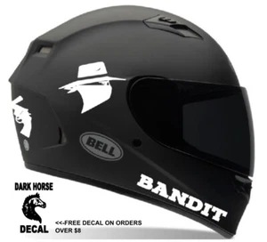 BANDIT 5pc Motorcycle Helmet decals kit. Sticker. Honda Suzuki Yamaha ATV  - Picture 1 of 10