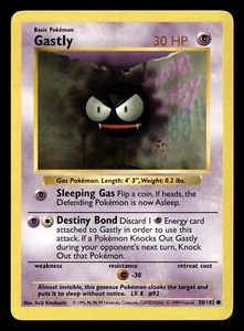1999 Pokémon Base Set Shadowless GASTLY 50/102 LP - Picture 1 of 2