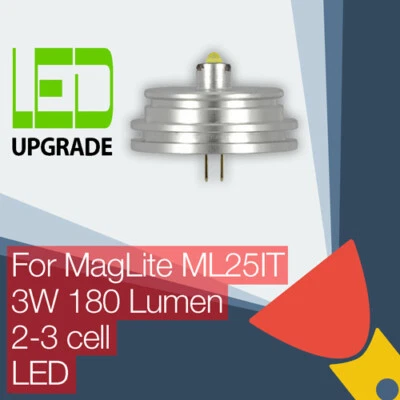 MAG-LITE MagLite ML25IT LED Conversion/upgrade bulb Torch/flashlight 2C/3C Cell