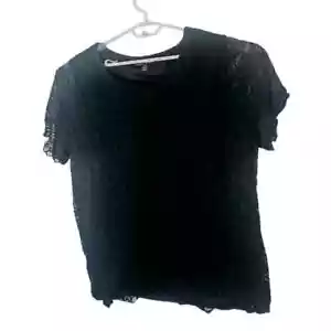 Jessica London Bluse schwarz Spitze Overlay Größe 26 28 - Bild 1 von 4