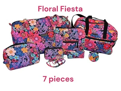 Vera Bradley Travel Bag Set Floral Fiesta ( Retired Pattern ) (Used) - Image 1 of 4