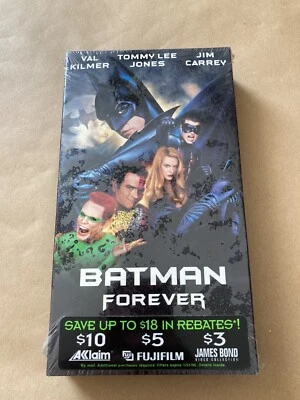 Batman Forever VHS Sealed with Watermarked Shrink Wrap Unopened - Image 1 of 4