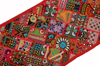 Indian Patchwork Dinning Table Decor Dining Room Decoration Vintage Table Runner - Image 1 of 4