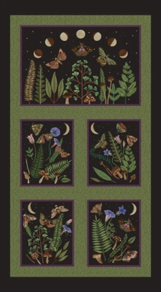 Studio E Dark Forest de Melissa Wang 6280P 39 Chocolate Forest 24" Panel Algodón Foto 1 de 1