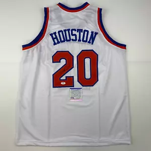 Autographed/Signed Allan Houston New York White Basketball Jersey PSA/DNA COA - Picture 1 of 4