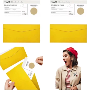 2 Stück Reisegutschein Flugticket mit Rubbelaufkleber Rubbelkarte Flugticket Rei - Bild 1 von 7