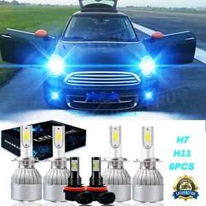For Mini Cooper 2003 2004 2005 2006 2007 Combo LED Headlight + Fog Light Bulbs - Picture 1 of 12