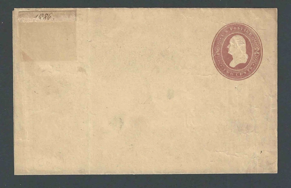 1883 W283 2c Brown On Manila Wrapper Mint Entire Die 81 Wmk 7 Size W4 Has Mtg--- - Image 1 of 1