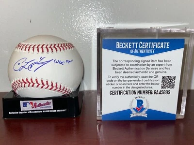 COCO CRISP Boston Red Sox Indians A's SIGNED ROMLB Baseball - Beckett #BA45633 - Image 1 of 4