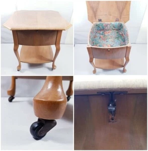 Antique Victorian Sewing Box / Table Figured Walnut Free Delivery Uk - Picture 1 of 12