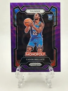 2023-24 Panini Prizm Monopoly #63 Cason Wallace Purple Wave Rookie RC Thunder - Picture 1 of 2