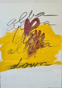 ANTONI TÀPIES. ALBA DOWN. LITHOGRAPHIE SUR PAPIER. 7/99. CERTIFIED. XXÈME. - Picture 1 of 1