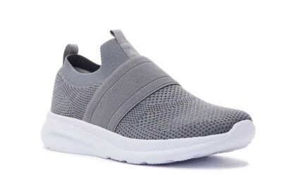 Zapatillas deportivas sin cordones Athletic Works para hombre tejidas con bandas superiores bajas: 7-13 Foto 1 de 4