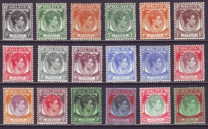 Straits Settlements 1937 SC 238-252 MH Set - Picture 1 of 2