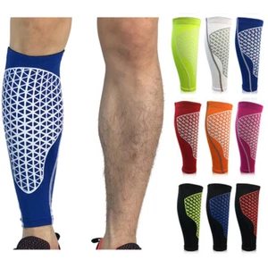 2 PCS Sports Leg Sleeve Grid Outdoor Football Basketball Cycling Protective Gear - Picture 1 of 21