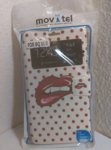 Full Case Silicone Cover Movatel for BenQ BQ Aquaris E6 - Red Lips - Picture 1 of 8