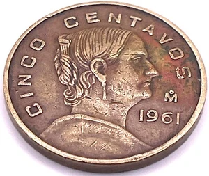 World Coin: 1961 Mexico - 5 Centavos - Circulated (SKU 38) - Picture 1 of 4