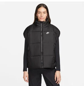 Nike Women’s Sportswear Classic Puffer Therma-FIT Loose Vest Black, Size S - Picture 1 of 3