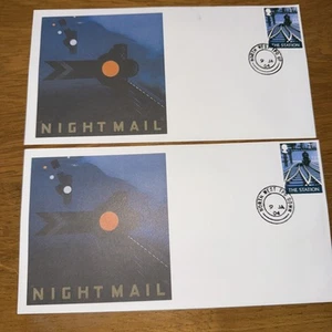 G.B. Nachtpost 1. Klasse 2003. North West Up TPO & Down "The Station" Briefmarke - Bild 1 von 2