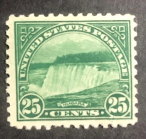 US Briefmarke Scott #568 (1922) postfrisch aufklappbar MH F-VF, CV 13,50 $ / Niagarafälle - Bild 1 von 2