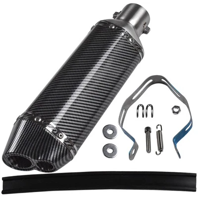 370mm Universal Motorcycle ATV Exhaust Muffler Pipe W/DB Killer Silencer 51mm US - Image 1 of 4