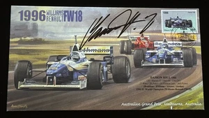 Damon Hill "Williams Team F1 1996 World Champion" Signed Envelope Autograph PSA - Picture 1 of 2
