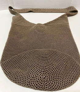 THE SAK Hand-Crochet Knit LIGHT BROWN Magnetic FLY 120 HOBO Shoulder Purse Bag - Picture 1 of 8