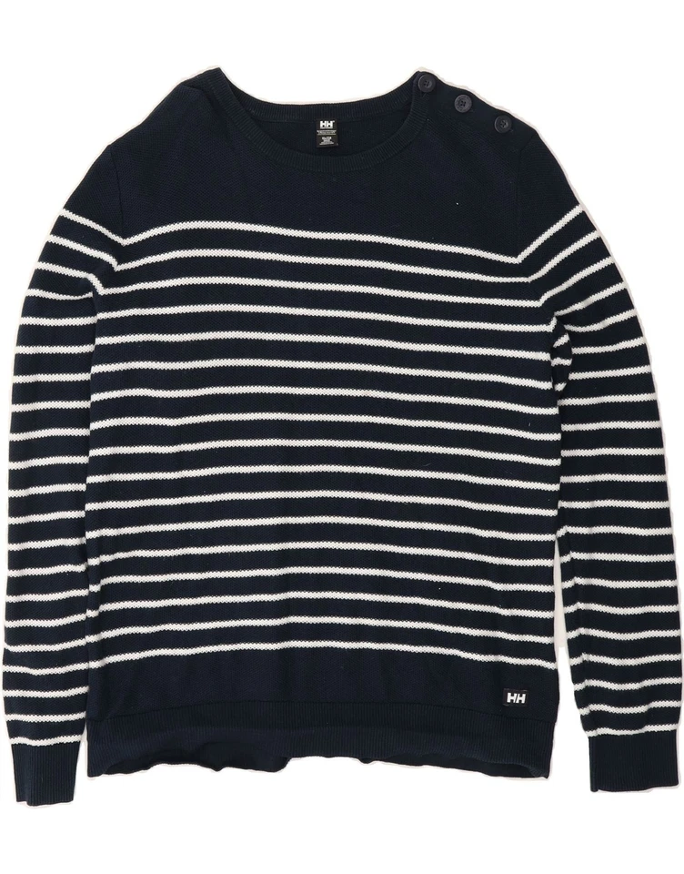 HELLY HANSEN Womens Big & Tall Boat Neck Jumper Sweater UK 18 XL Navy Blue JU01 Foto 1 de 3