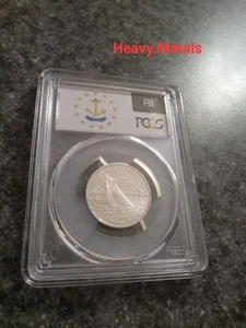 2001-S RHODE ISLAND Silver Proof Quarter PR70 PCGS FLAG LABEL NICE LOW PRICE!! - Picture 1 of 6