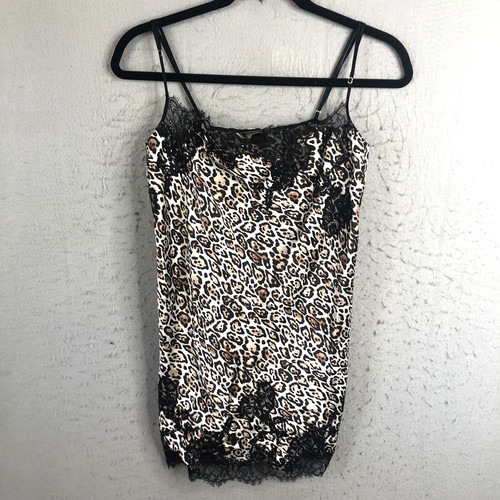 UNDERCOVER Camicia da notte Victoria Secret donna piccola marrone nero stampa ghepardo camicia da notte cami