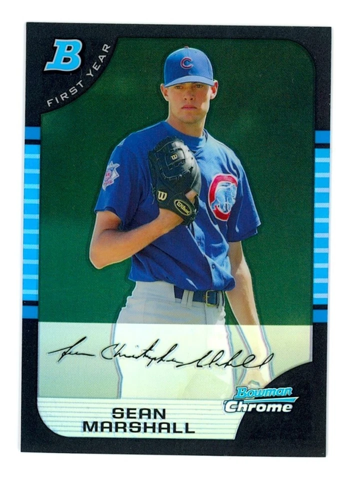 2005 Bowman Chrome Sean Marshall Refractor #192 1st Year Rookie Card RC Cubs MLB - Image 1 of 3