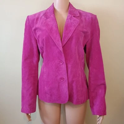 Che-bella Pink Magenta Suede Blazer Jacket Xl - Image 1 of 4