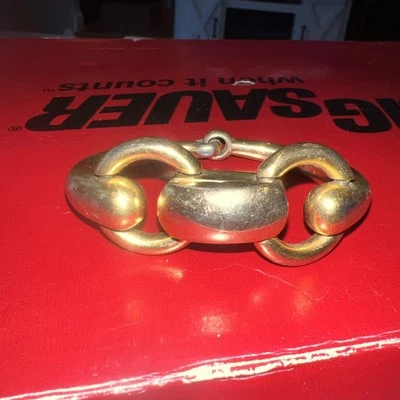 Подлинный винтажный позолоченный браслет Gucci Horsebit - Изображение 1 из 4