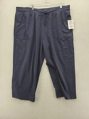 Pantalones para mujer Athletic Works Plus XXXL22 azul con cordón Pull On Athleisure  Foto 1 de 4