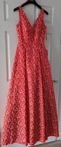 Abito da ballo AIRE BARCELONA rosso floreale ballo occasione speciale UK10 PREZZO AL PUBBLICO £ 750 BX1 - Foto 1 di 4