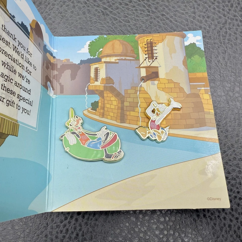 Disney Caribbean Beach Resort Goofy Pato Donald Pin Set Exclusivo Hotel Recuerdo Foto 1 de 4